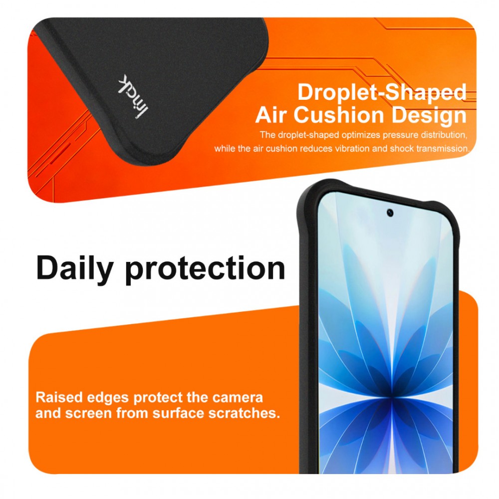 Калъф за Huawei Pura 90s Pro Max / Huawei Pura 90 Pro Max IMAK Магнитен Удароустойчив TPU Airbag със Скрийн Протектор – Матово Черен