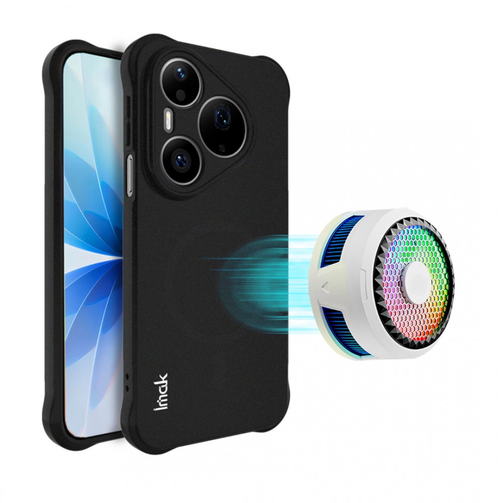 Калъф за Huawei Pura 90s Pro / Pura 90 Pro IMAK Магнитен TPU с Airbag Защита и Скрийн Протектор – Матов Черен