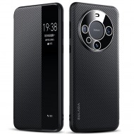 Калъф SULADA Kevlar за Huawei Mate 60 Pro – смарт капак с прозорец, кожена текстура и магнитна функция, различни цветове