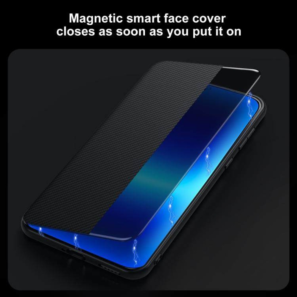 Калъф SULADA Kevlar 600D за Huawei Pura 90 Pro / 90s Pro със Смарт Прозорец и Скрийн Протектор – 3 цвята