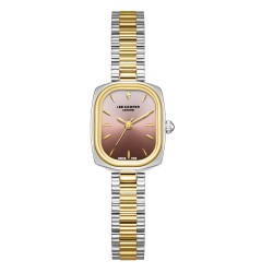 Дамски часовник Lee Cooper LC08347.240 – със сребристо-златиста стоманена верижка, сиво-кафяв циферблат и кристал на позиция 12 часа