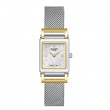 Дамски часовник Lee Cooper LC08386.220 – сребриста стоманена верижка, правоъгълен седефен циферблат с кристали