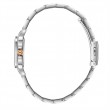 Дамски часовник Lee Cooper LC08398.530 – двуцветна стоманена верижка, сив правоъгълен циферблат с кристали