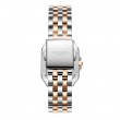 Дамски часовник Lee Cooper LC08398.530 – двуцветна стоманена верижка, сив правоъгълен циферблат с кристали