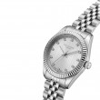 Дамски часовник Lee Cooper LC08400.330 – сребриста стоманена верижка, сив циферблат и кристали