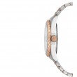 Дамски часовник Lee Cooper LC08400.530 – стоманена верижка в сребристо и розово злато, сив циферблат с кристали