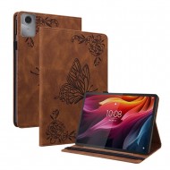 Lenovo Tab K11 Gen 2 / Lenovo Idea Tab- Кожен калъф с Протектор, Дизайн Пеперуда / Цвете, Стойка и Държач за писалка (Зелен, Син, Червен, Кафяв, Лилав, Розов)