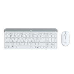 Logitech Slim Wireless Keyboard and Mouse Combo MK470 Безжичен Комплект Клавиатура и Мишка – Off White