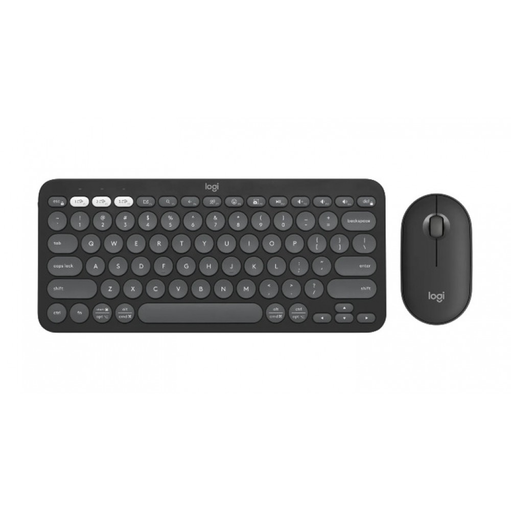 Logitech Pebble 2 Combo Безжичен Комплект Клавиатура и Мишка с Easy-Switch – Graphite