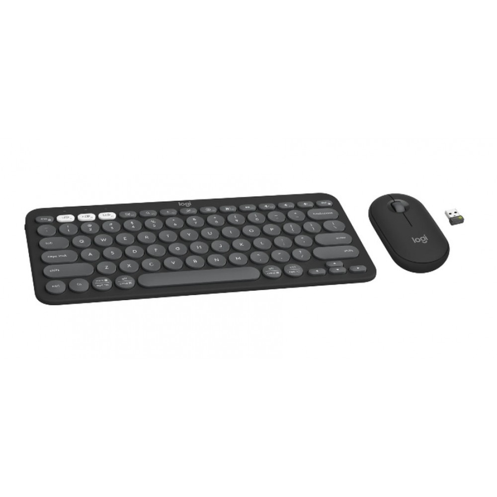 Logitech Pebble 2 Combo Безжичен Комплект Клавиатура и Мишка с Easy-Switch – Graphite