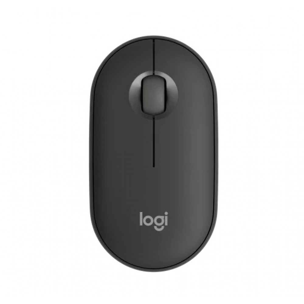 Logitech Pebble 2 M350s - ултра-тиха Bluetooth мишка, 1000 DPI, еко дизайн - графит