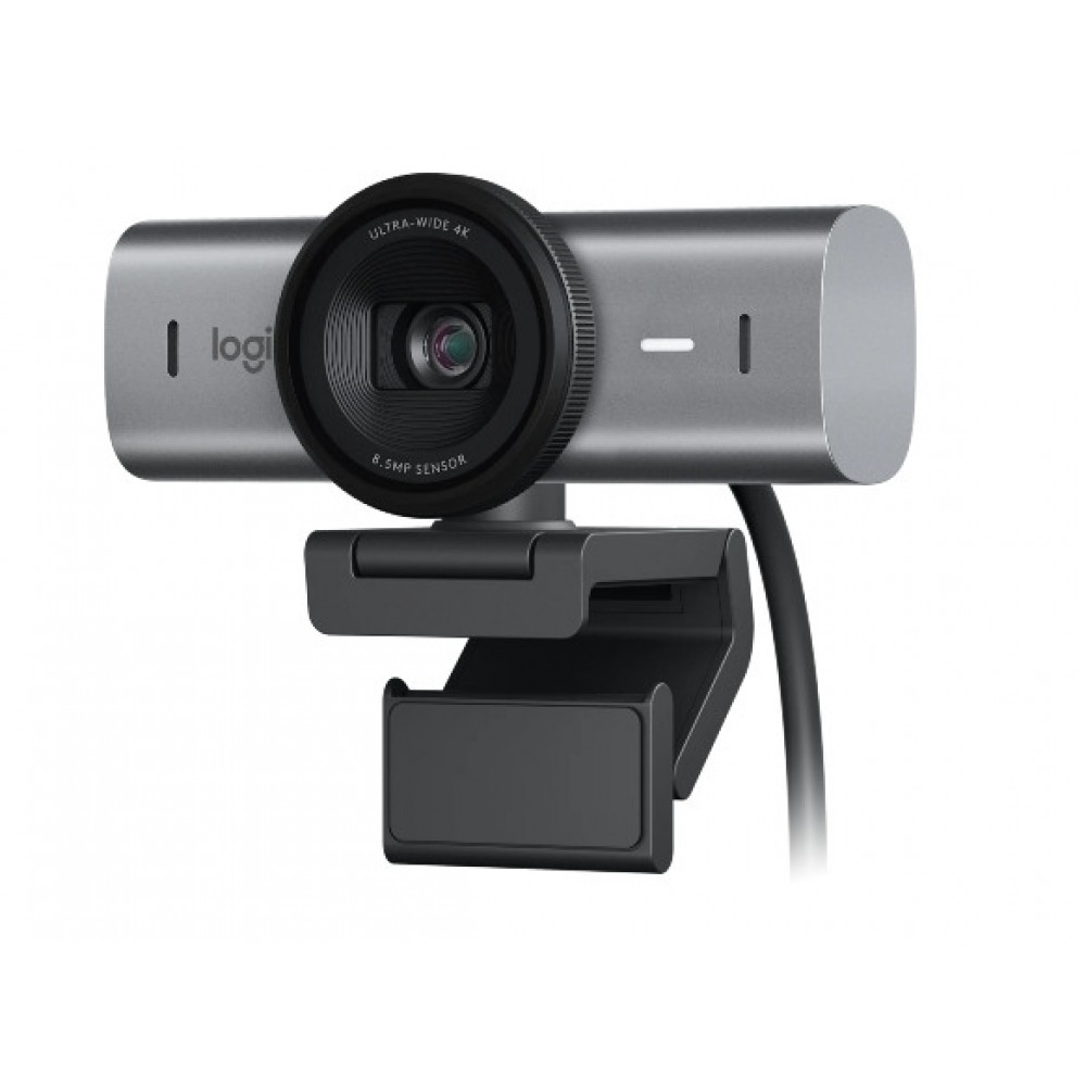 Logitech MX Brio 4K UHD Уеб Камера с Dual Beamforming Микрофони и Капак за Поверителност – Graphite – 960-001559