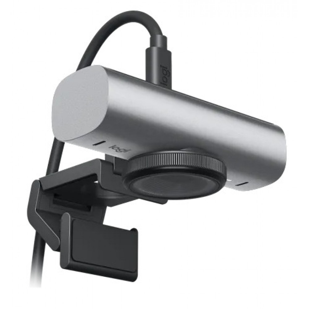 Logitech MX Brio 4K UHD Уеб Камера с Dual Beamforming Микрофони и Капак за Поверителност – Graphite – 960-001559
