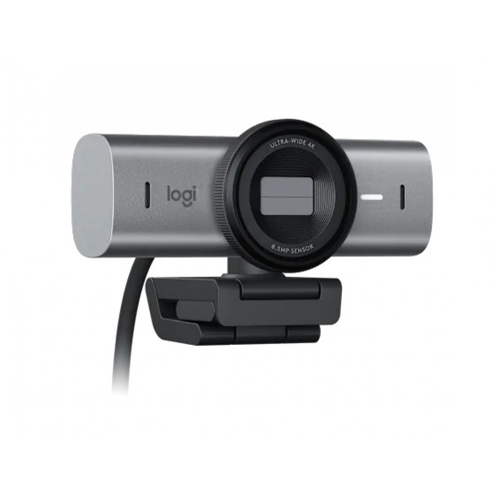 Logitech MX Brio 4K UHD Уеб Камера с Dual Beamforming Микрофони и Капак за Поверителност – Graphite – 960-001559