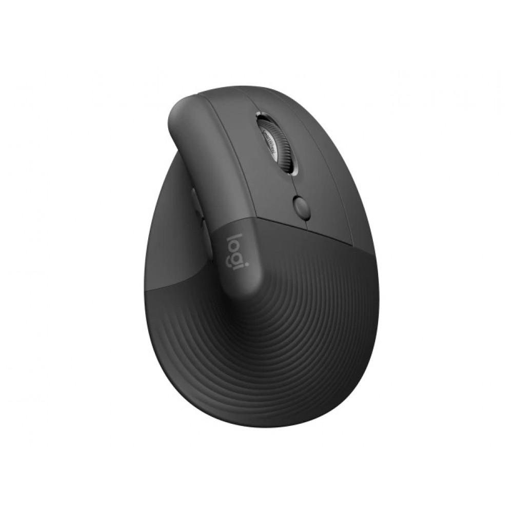 Logitech Lift - вертикална ергономична мишка за бизнес, Logi Bolt, 4000 DPI - графит