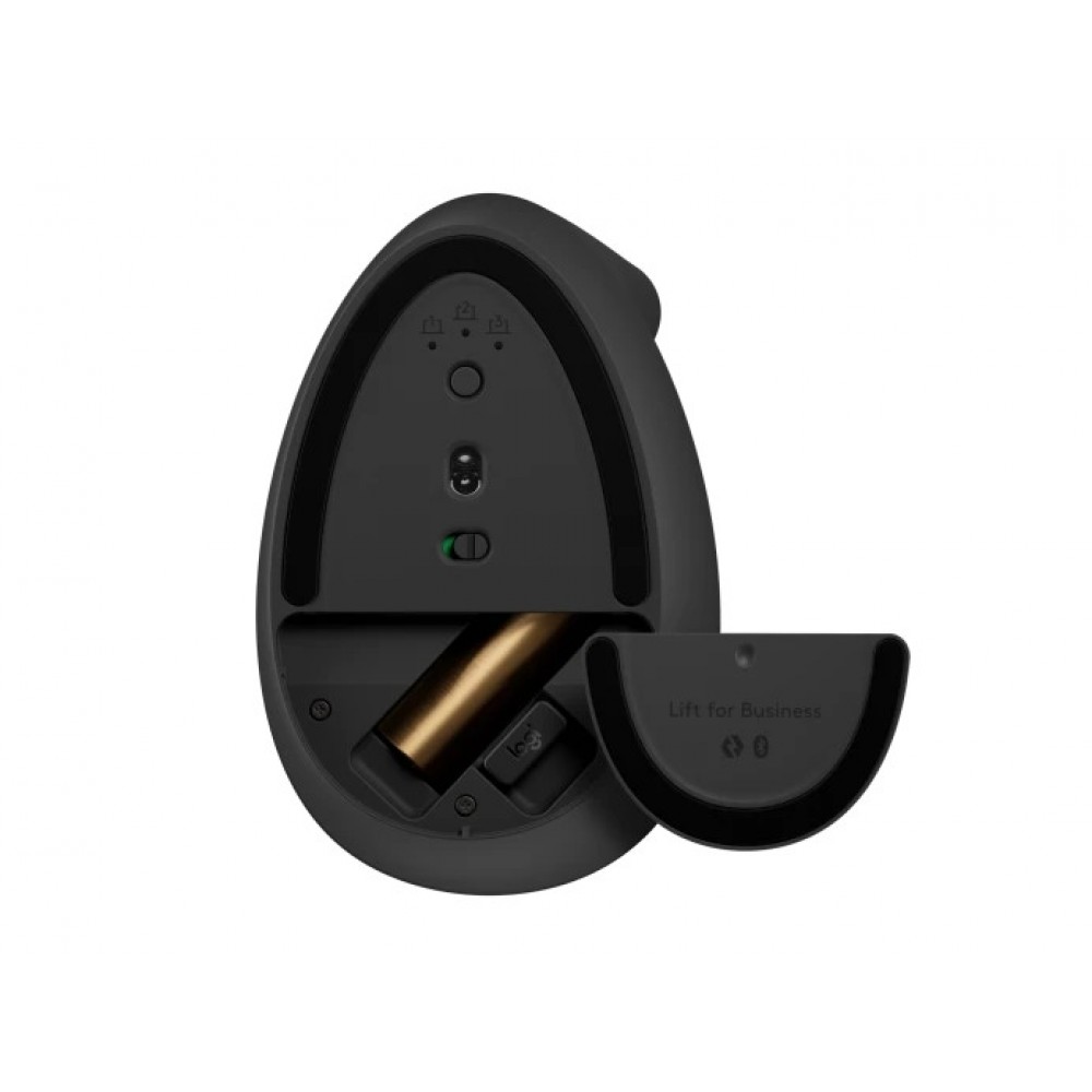 Logitech Lift - вертикална ергономична мишка за бизнес, Logi Bolt, 4000 DPI - графит