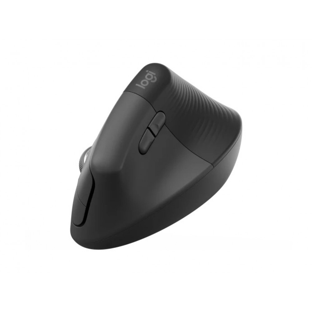 Logitech Lift - вертикална ергономична мишка за бизнес, Logi Bolt, 4000 DPI - графит