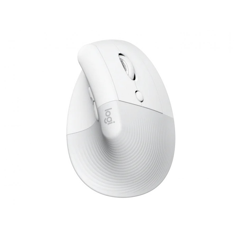 Logitech Lift - вертикална ергономична мишка за бизнес, Logi Bolt, 4000 DPI - бяла