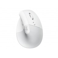 Logitech Lift - вертикална ергономична мишка за бизнес, Logi Bolt, 4000 DPI - бяла