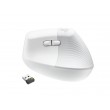 Logitech Lift - вертикална ергономична мишка за бизнес, Logi Bolt, 4000 DPI - бяла