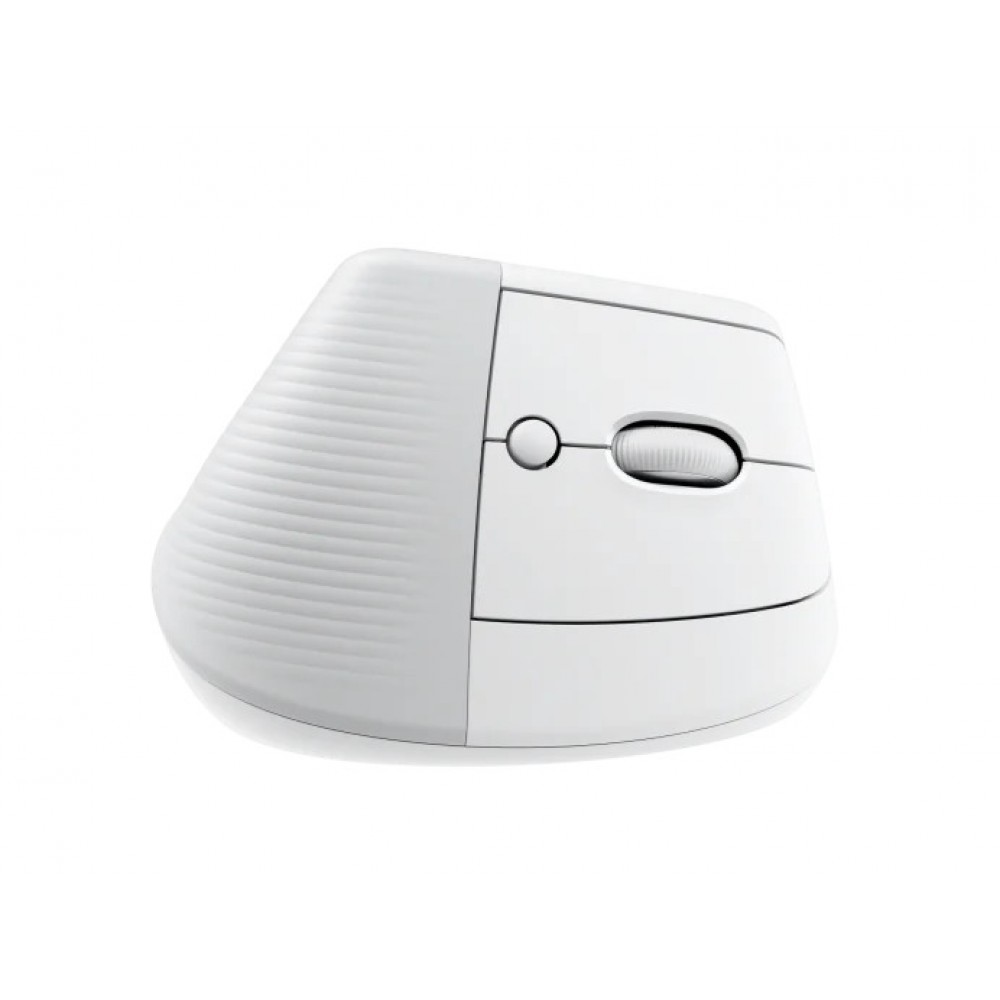 Logitech Lift - вертикална ергономична мишка за бизнес, Logi Bolt, 4000 DPI - бяла
