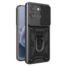 Калъф за Motorola Moto G87 / G77 / G67 5G PC + TPU с Въртяща се Стойка, Плъзгащ Капак за Камерата и Магнитна Пластина – 7 цвята