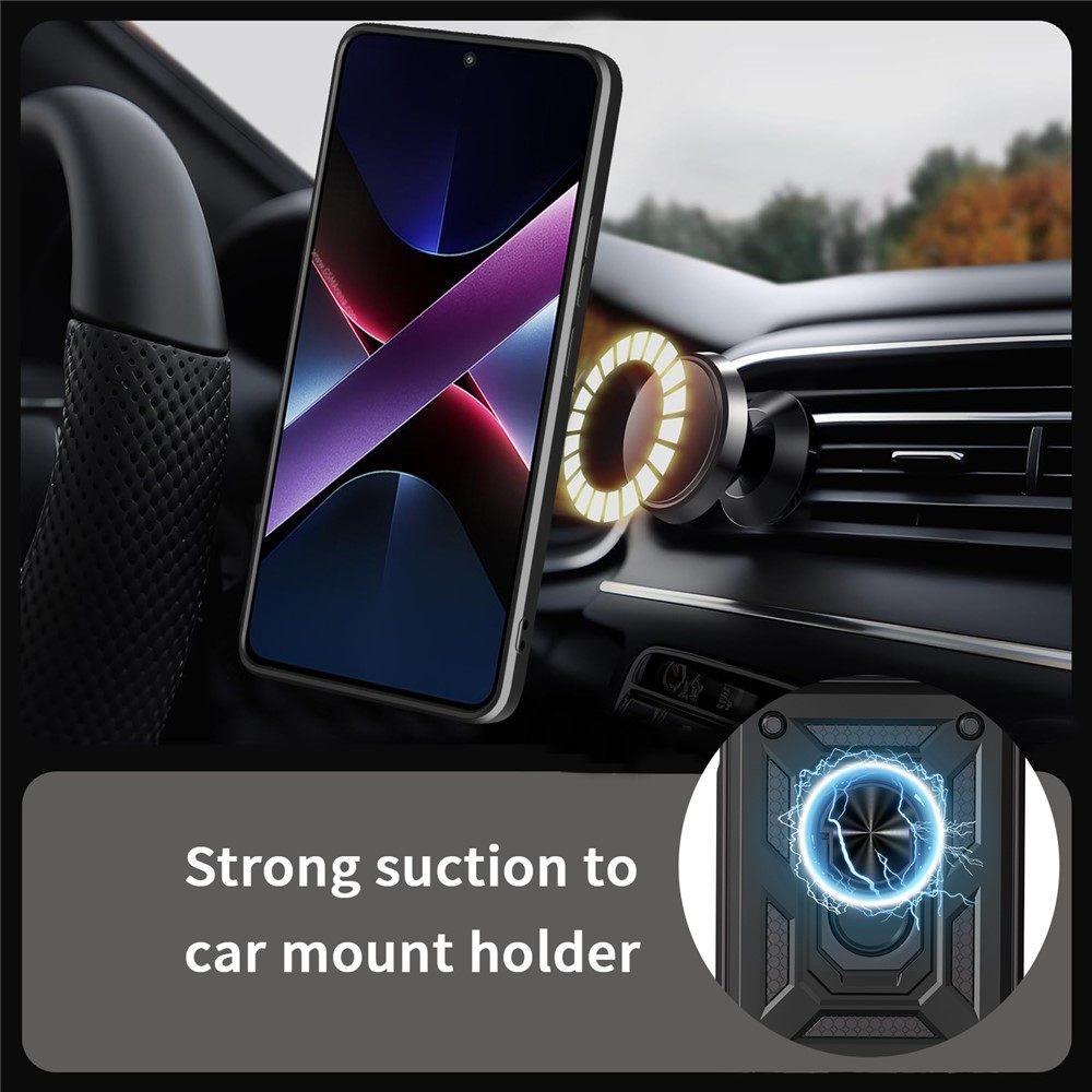 Калъф за Motorola Moto G87 / G77 / G67 5G PC + TPU с Въртяща се Стойка, Плъзгащ Капак за Камерата и Магнитна Пластина – 7 цвята