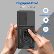 Калъф за Motorola Moto G87 / G77 / G67 5G PC + TPU с Въртяща се Стойка, Плъзгащ Капак за Камерата и Магнитна Пластина – 7 цвята