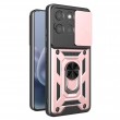 Калъф за Motorola Moto G87 / G77 / G67 5G PC + TPU с Въртяща се Стойка, Плъзгащ Капак за Камерата и Магнитна Пластина – 7 цвята