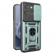 Калъф за Motorola Moto G87 / G77 / G67 5G PC + TPU с Въртяща се Стойка, Плъзгащ Капак за Камерата и Магнитна Пластина – 7 цвята