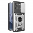 Калъф за Motorola Moto G87 / G77 / G67 5G PC + TPU с Въртяща се Стойка, Плъзгащ Капак за Камерата и Магнитна Пластина – 7 цвята