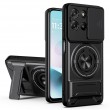 Магнитен Калъф за Motorola Moto G87 / G77 / G67 5G с Въртящ се Пръстен, Сгъваема Стойка, Плъзгащ Капак за Камерата и Скрийн Протектор – 5 цвята