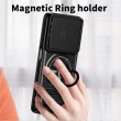 Магнитен Калъф за Motorola Moto G87 / G77 / G67 5G с Въртящ се Пръстен, Сгъваема Стойка, Плъзгащ Капак за Камерата и Скрийн Протектор – 5 цвята