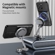 Магнитен Калъф за Motorola Moto G87 / G77 / G67 5G с Въртящ се Пръстен, Сгъваема Стойка, Плъзгащ Капак за Камерата и Скрийн Протектор – 5 цвята