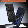 Магнитен Калъф за Motorola Moto G87 / G77 / G67 5G с Въртящ се Пръстен, Сгъваема Стойка, Плъзгащ Капак за Камерата и Скрийн Протектор – 5 цвята