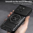 Магнитен Калъф за Motorola Moto G87 / G77 / G67 5G с Въртящ се Пръстен, Сгъваема Стойка, Плъзгащ Капак за Камерата и Скрийн Протектор – 5 цвята