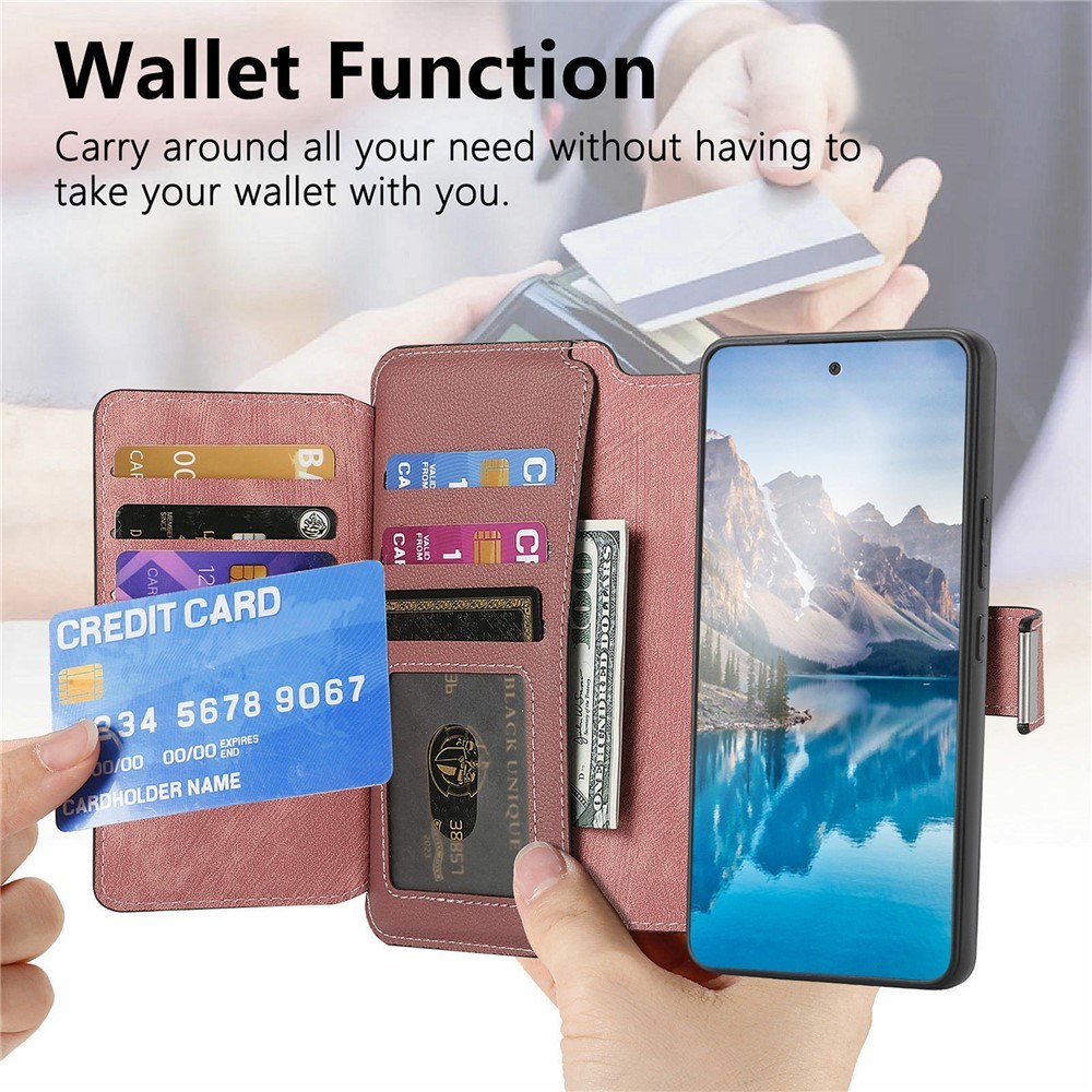 Калъф за Motorola Edge 70 5G / Moto X70 Air 5G CASENEO MW-02 Магнитен Портфейл от PU Кожа с Отделящ се Калъф, RFID Защита и Скрийн Протектор – 6 цвята
