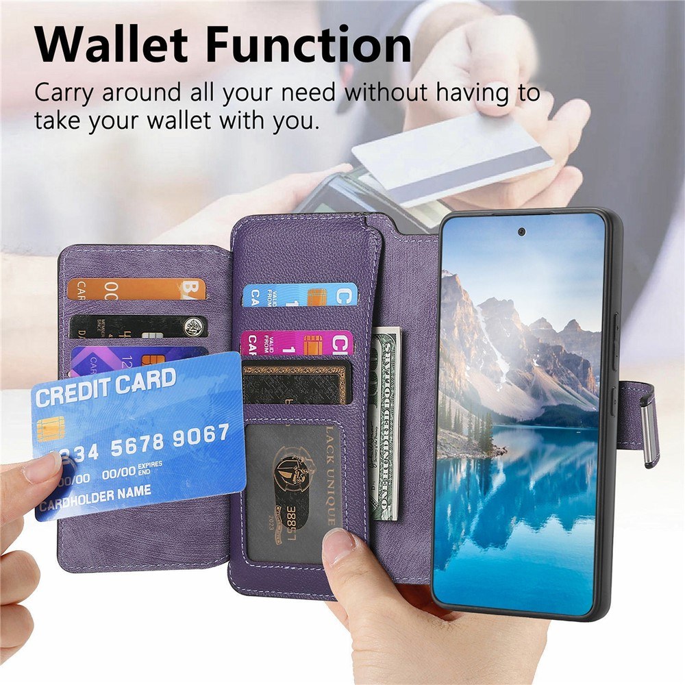 Калъф за Motorola Edge 70 5G / Moto X70 Air 5G CASENEO MW-02 Магнитен Портфейл от PU Кожа с Отделящ се Калъф, RFID Защита и Скрийн Протектор – 6 цвята