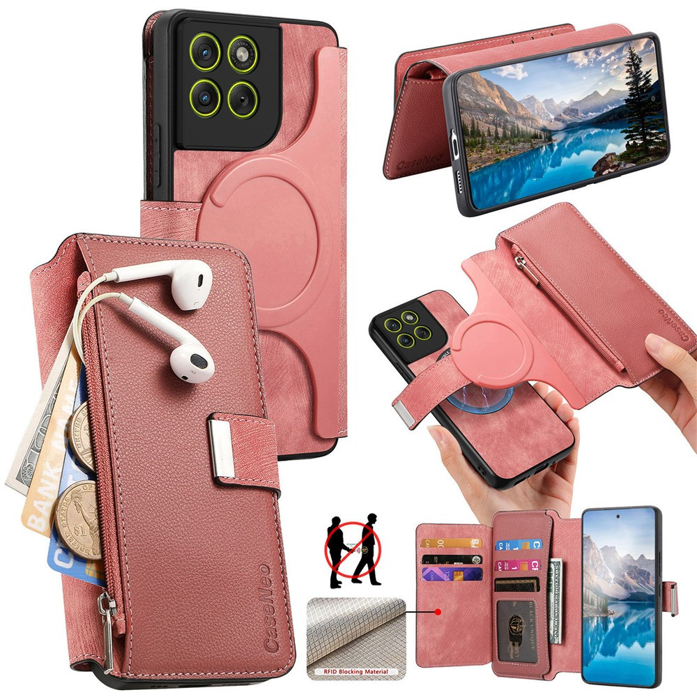 Калъф за Motorola Moto G77 5G / G67 5G CASENEO MW-02 Магнитен Портфейл от PU Кожа с Отделящ се Калъф, RFID Защита и Скрийн Протектор – 6 цвята