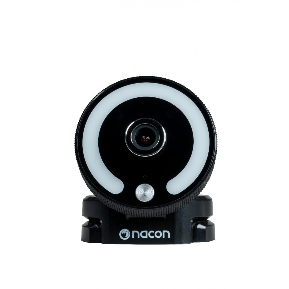 Nacon PC Webcam Ring Light Full HD 1080p Уеб Камера с Автоматичен Фокус, Светещ Пръстен и Капак за Поверителност – Черен – NC-WEB-PCWEBCAMRL