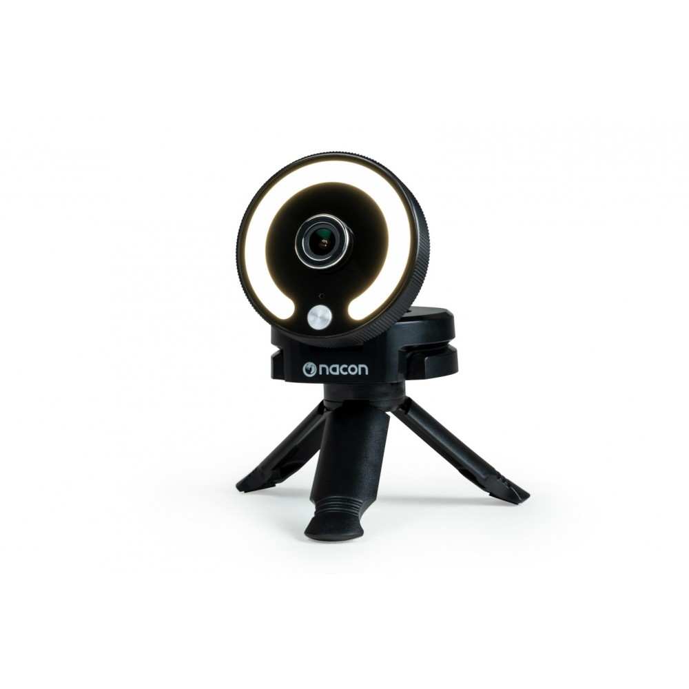 Nacon PC Webcam Ring Light Full HD 1080p Уеб Камера с Автоматичен Фокус, Светещ Пръстен и Капак за Поверителност – Черен – NC-WEB-PCWEBCAMRL