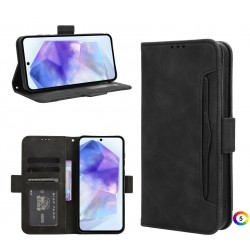 Samsung Galaxy A55 5G Magnetic Wallet Кожен Калъф и Протектор