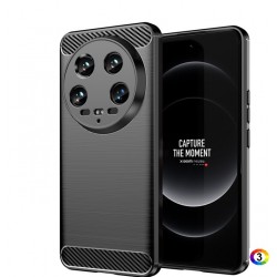 Xiaomi 14 Ultra  Удароустойчив Carbon Fiber Калъф и Протектор