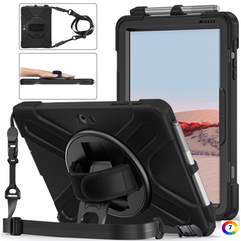 Microsoft Surface Go 4 / 3 / 2 / 1 Tablet Case/Pen Slot /Hand Band/360° Swivel Kickstand Удароустойчив Калъф и Протектор