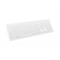 Natec Tang Безжична Slim Клавиатура с Bluetooth и 2.4 GHz, Silent – White