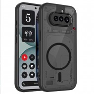 Магнитен Матов Калъф за Nothing Phone (4a) - PC+TPU, 1.5mm защита, Airbag, Черен