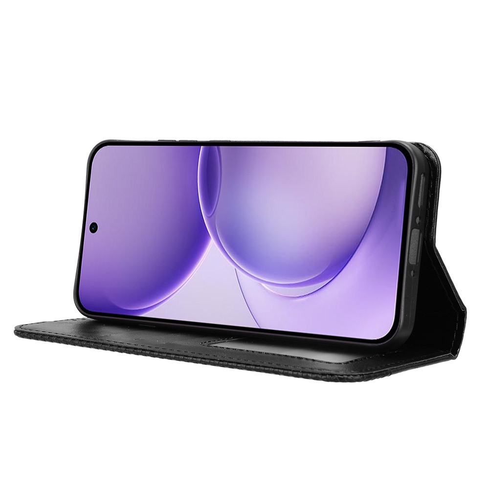 Калъф за Oppo Reno16 FS 5G / Reno16 F 5G Тефтер от Ретро PU Кожа + TPU с Портфейл, Стойка и Скрийн Протектор – 4 цвята
