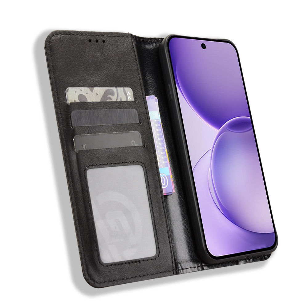 Калъф за Oppo Reno16 FS 5G / Reno16 F 5G Тефтер от Ретро PU Кожа + TPU с Портфейл, Стойка и Скрийн Протектор – 4 цвята