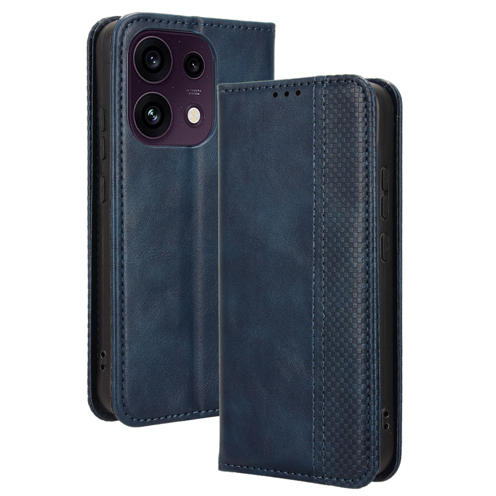 Калъф за Oppo Reno16 FS 5G / Reno16 F 5G Тефтер от Ретро PU Кожа + TPU с Портфейл, Стойка и Скрийн Протектор – 4 цвята
