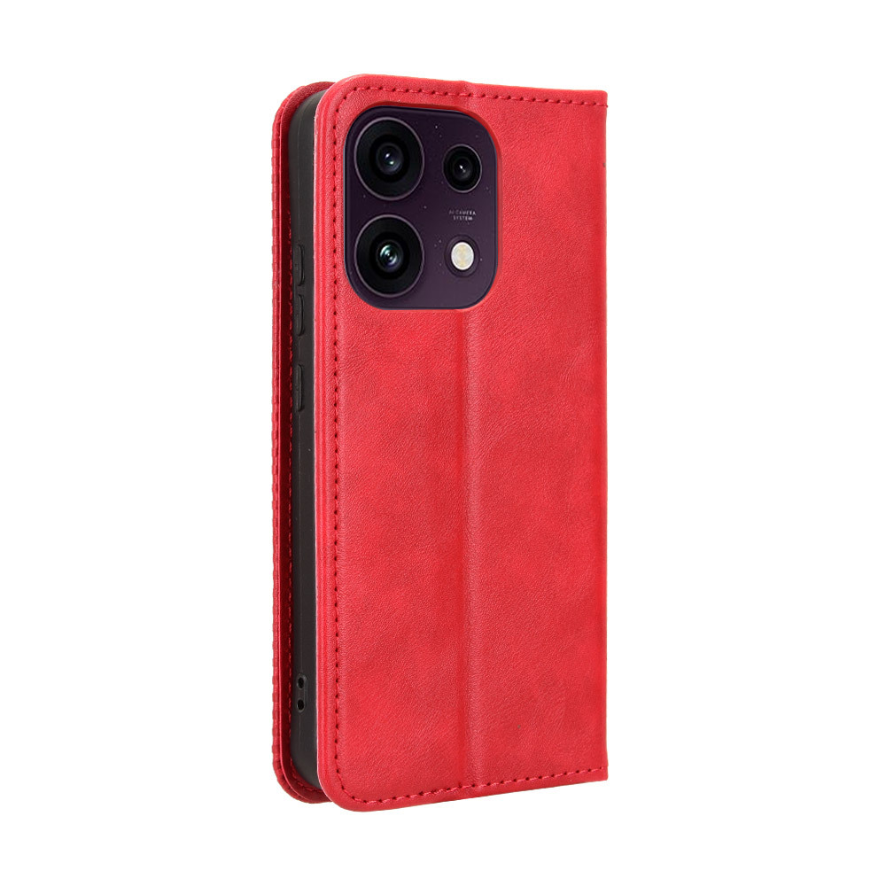 Калъф за Oppo Reno16 FS 5G / Reno16 F 5G Тефтер от Ретро PU Кожа + TPU с Портфейл, Стойка и Скрийн Протектор – 4 цвята